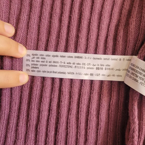 ZARA Purple Ribbed Knit Cardigan with Buttons - Picture 4 of 4